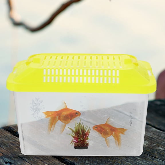 OUNONA Lightweight Plastic Reptile Breeding Box Portable Fish Tank for Turtle Storage