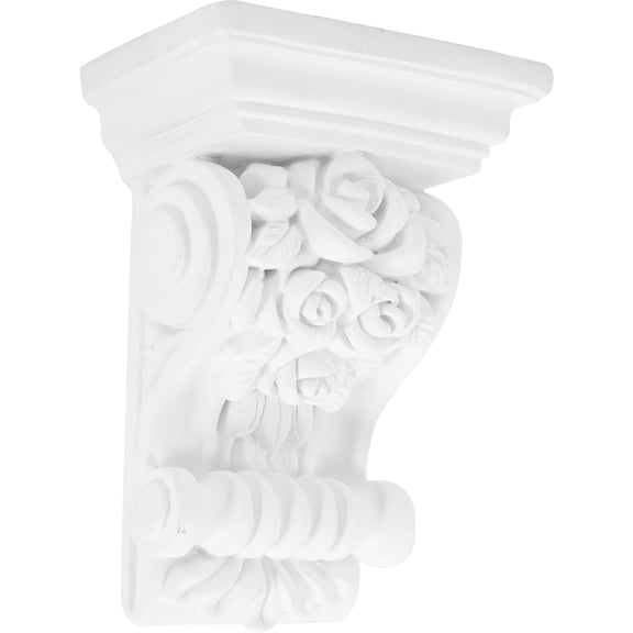 OUNONA Lightweight Polyurethane Carved Corbels White Finish for European Style Ceiling Decoration
