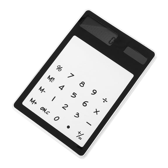 OUNONA Lightweight Solar-Powered Calculator with Transparent Touchscreen, Portable and Easy to Use for Office and School