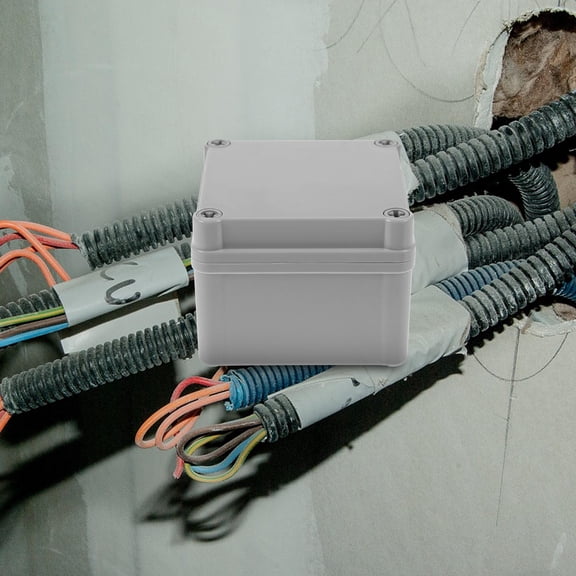 OUNONA Lightweight Weatherproof Junction Box Plastic Electrical Box for Outdoor Lighting