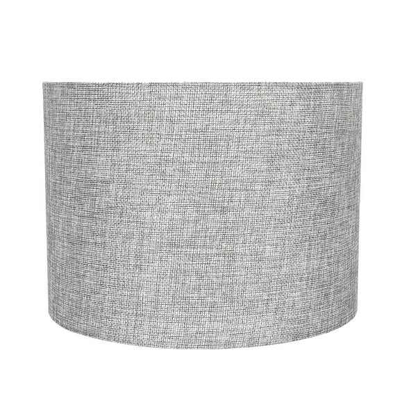 OUNONA Linen Lampshade Large Drum White Retro Chandelier Rustic Grey