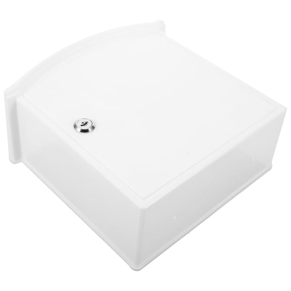 OUNONA Lockable Plastic Storage Box with Key, Wall-Mountable Dairy Container for Kitchen, Balcony, and Home Organization