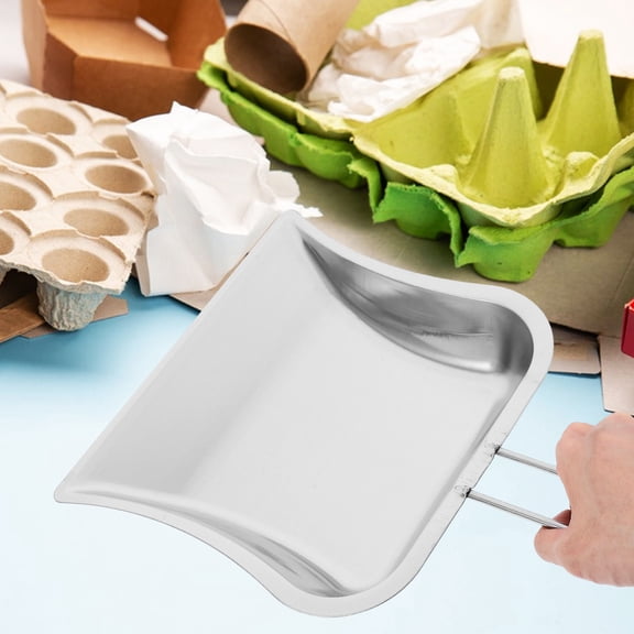 OUNONA Stainless Steel Dustpan for Office, Workshop, Fireplace, and Home Cleaning Heavy Duty Design