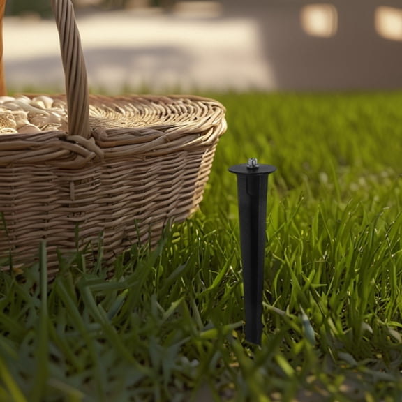 OUNONA MLINS 4 Pcs Ground Spikes for Solar Lights Landscape Stakes Black Color