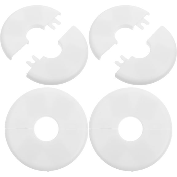 OUNONA MLINS 4pcs Pool Ladder Guard Hole Shielding Cover Plastic Split Flange Plate Handrail Tubing Water Pipe Wall Cover Replacement