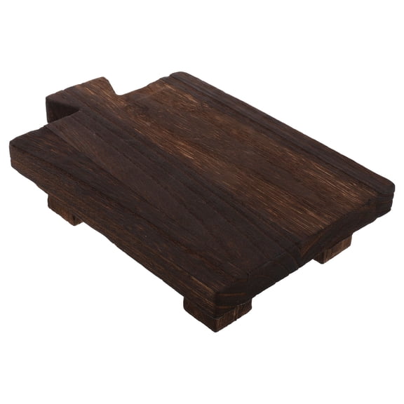 OUNONA MLINS Bathroom Wooden Soap Holder Stool 1 Set Multifunctional Wood Pedestal Stand Rustic Tray for Soap Plant Vase and Bath Accessories