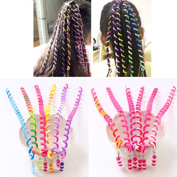 OUNONA Magical Polymer Clay Hair Clips for Women's and Girls Multi Color DIY Styling Tools 6pcs