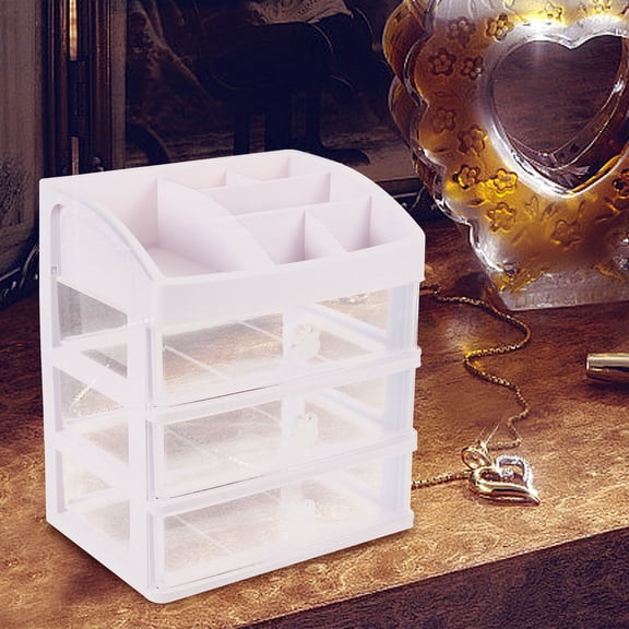 OUNONA Makeup Cartoon Storage Box Dressing Room Organizer Student Office 26.5x235cm