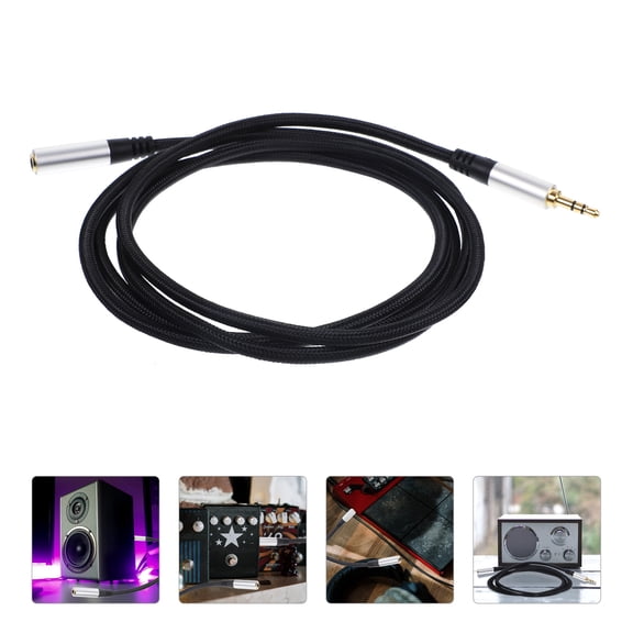 OUNONA Male to Female Audio Cable Headphone Wire Headphones Black