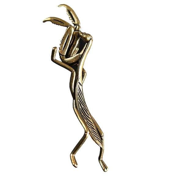 OUNONA Mantis Statue Fairy Decor for Crafting Hedgehog Figurine Trinkets Golden