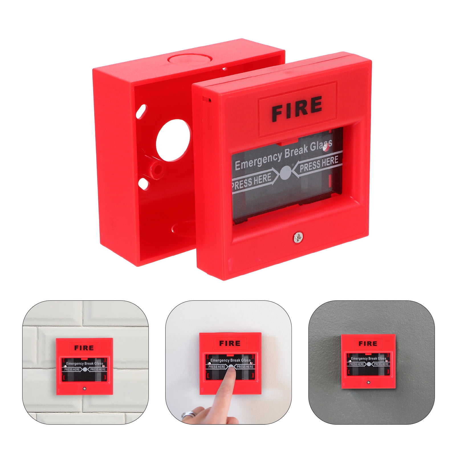 Tineasur Red Plastic Resettable Safety Button for Industrial Use ...