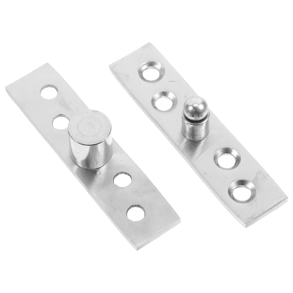 NUOLUX 2Pcs Rotating Pivot Door Hinge Grey Steel for Stable and Versatile Door Fit