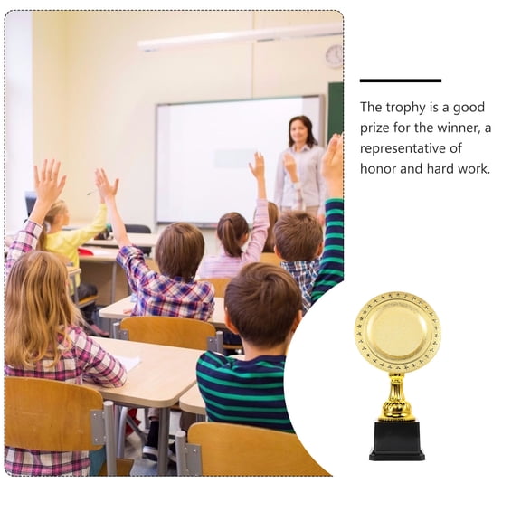OUNONA Winner Trophy Prop Set for Competitions Ceremonies Party Plastic Trophy for Students Building