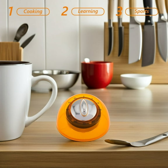 OUNONA Mechanical Countdown Timer Kitchen Timer Cute Kids Timer Wind Up Manual Timer For Classroom Home Cooking