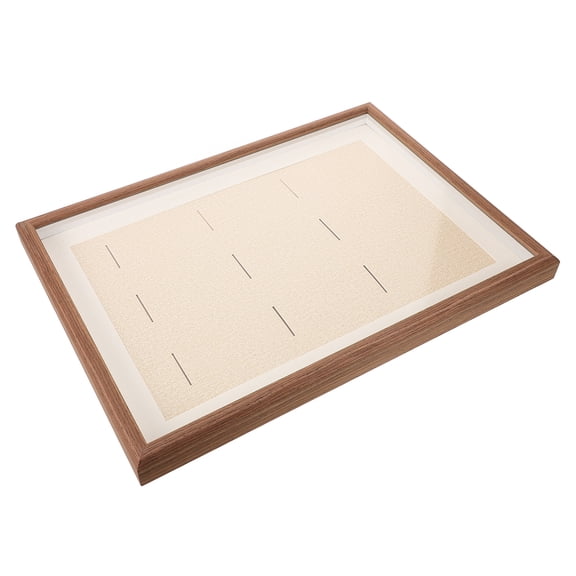 OUNONA Medal Picture Display Frame Coffee Wood Create Beautiful Award Display 1Pack