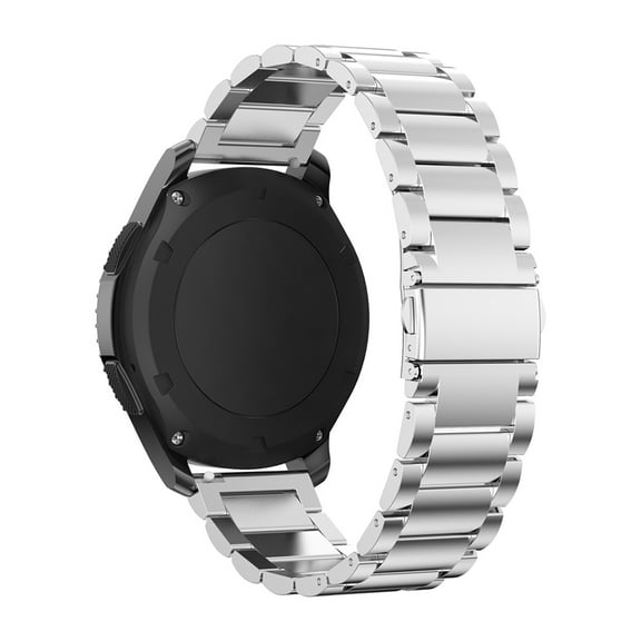 OUNONA Men's Steel Watch Band Replacement Curved Silver Fashion Jewelry 1Set