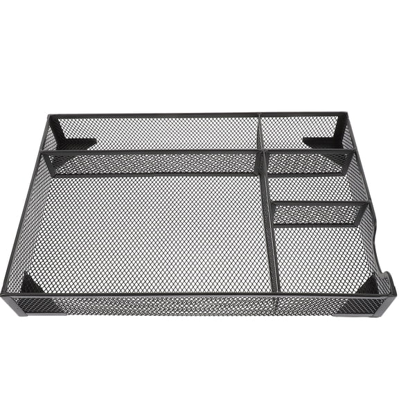 OUNONA  Mesh Desk Organizer Paper Tray Metal File Storage Rack Office