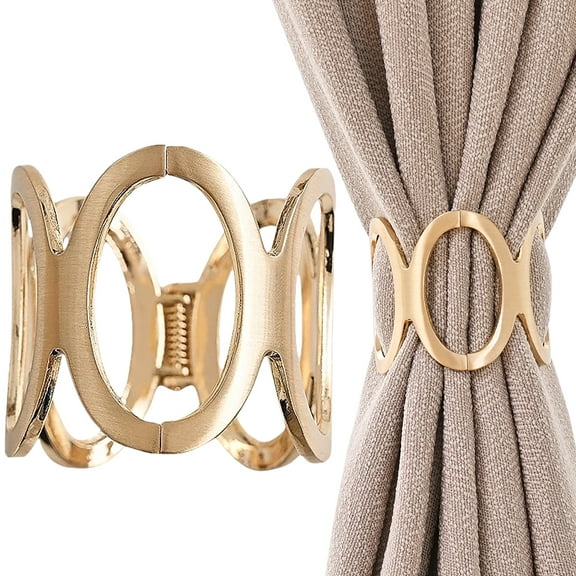 OUNONA Metal Alloy Curtain Buckle Clamp Tieback Holdback for Curtains, and Stylish Window Decor Accessory