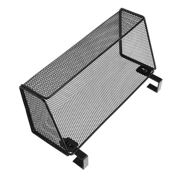 OUNONA Bed Side Shelf Black Metal Hanging Storage Organizer for Bunk Bed Rail Home