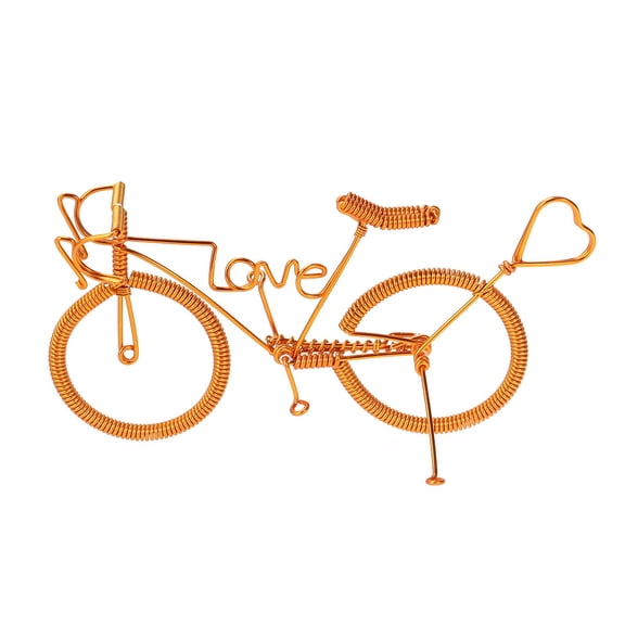 OUNONA Metal Model Ornament, Aluminium Wire Desktop Decoration, 1 Piece, Unique Bike Figurine for Home and Office