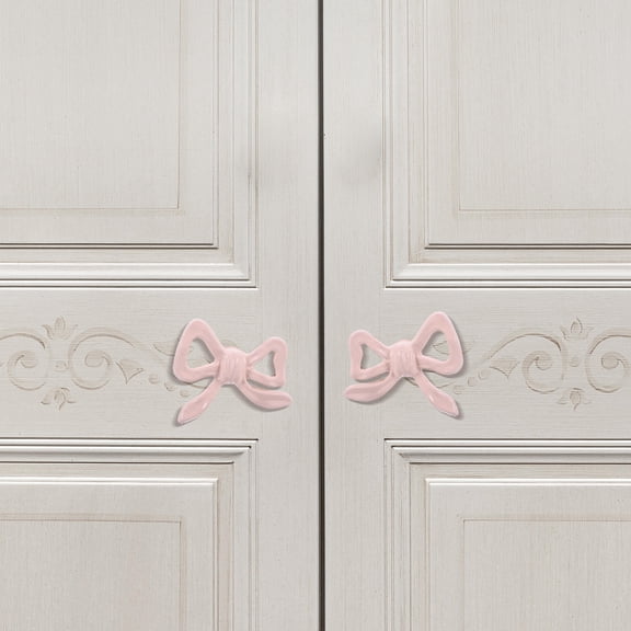 OUNONA Metal Bow Drawer Knobs for Kitchen Cabinet Hardware Nursery Door Decorative Tie Kids Dresser Knobs Pulls Vintage Knobs