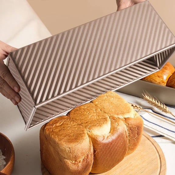 OUNONA Carbon Steel Bread Loaf Mold with Lid Non-Stick for Kitchen Use