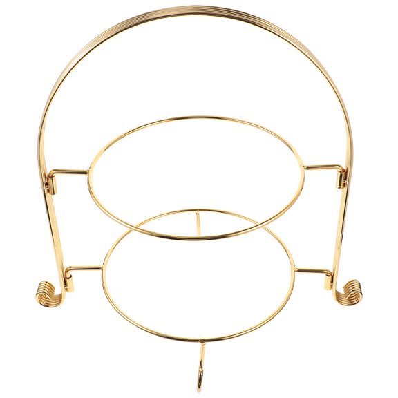 OUNONA Metal Cake Stand Golden Snack Display European Style for Weddings 1Pcs
