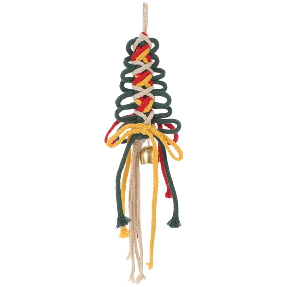 OUNONA Rustic Metal Christmas Bells with Jute Rope, Farmhouse Holiday Tree Ornament Decoration