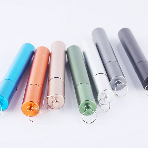 OUNONA Stainless Steel Folding Straws Reusable Assorted Color Portable for Travel