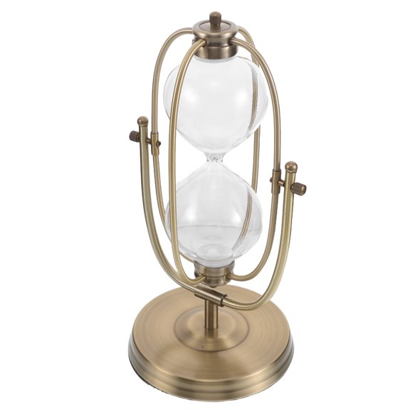 OUNONA Metal Frame Golden Unity Sand Hourglass Decorative Timer for Home Office and Wedding Ceremony