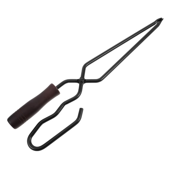 OUNONA Metal Log Coal Tongs Fireplace Pizza Oven Indoor Fire Outdoor Fire Coal Poker Coal Tong Log Burner Log Tongues Fireplace Tongs