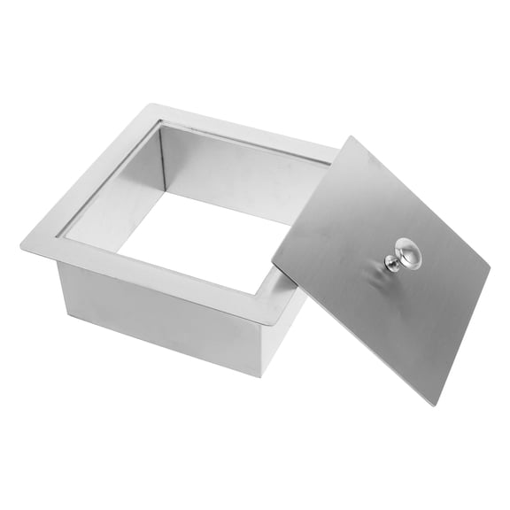 OUNONA Flush Mount Trash Can Lids Stainless Steel Drop in Embedded Lid for Home