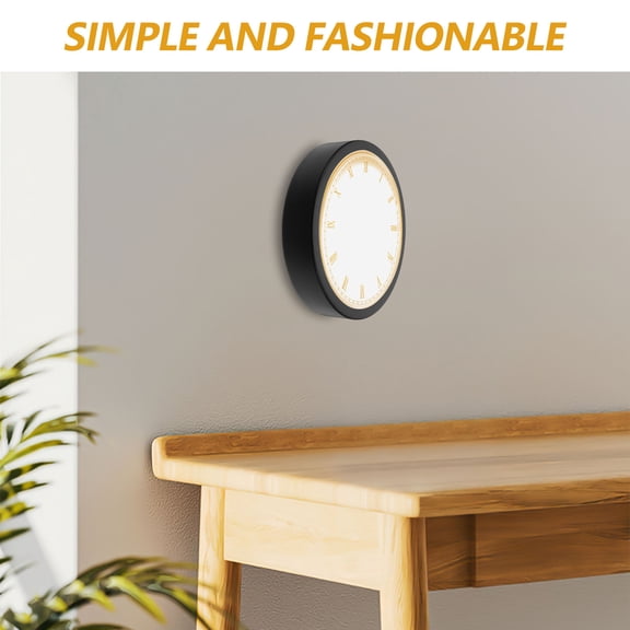 OUNONA Black Aluminum Round Wall Clock Frame Replacement Case Metal Decorative Cover for Home and Office Use