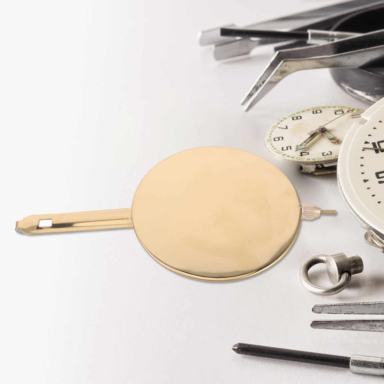OUNONA Golden Metal Pendulum for Precise Timekeeping and Easy Installation