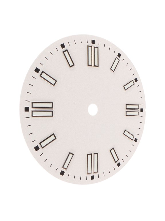 Metal Watch Dial Face with Luminous Markers and Clear Index for Watch Collector Display