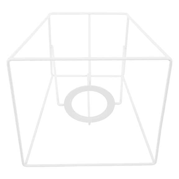 OUNONA Tapered White Iron Wire Lampshade Frame Compatible with Various Lamp Fixtures and Easy Maintenance