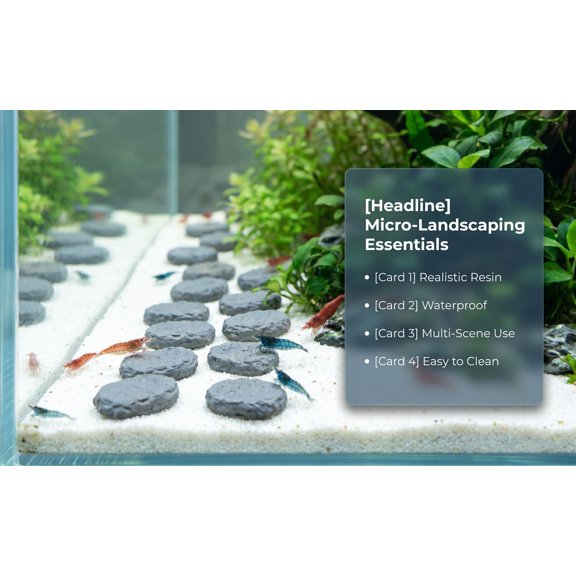 OUNONA Micro Landscaping Stepping Stone Dark Grey Resin for Decor 20Pcs