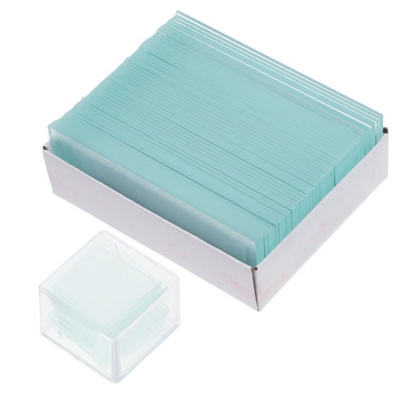 OUNONA Microscope Slides and Cover Glass Set for Laboratory and Biology Use, Clear Optical Glass for Medical, Botanical Analysis and Specimen Observation