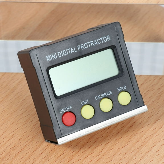 OUNONA Mini Digital Display Inclinometer Inclination Box Goniometer Angle Meter No Battery Included (Black)