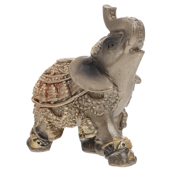 OUNONA Mini Elephant Table Decor Resin Figurine Statue Ornament Office