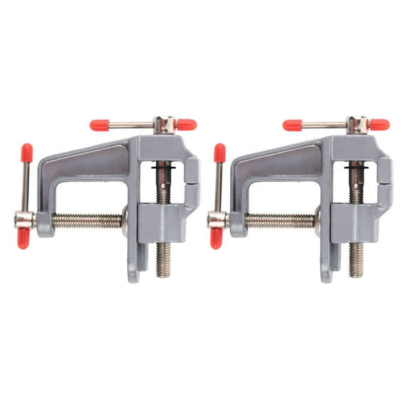 OUNONA Mini Flat Table Vise Clamp-on Bench Tool Portable Manual Clamp for Craft, Jewelry, Woodworking, Carving, Milling (30MM/5881)