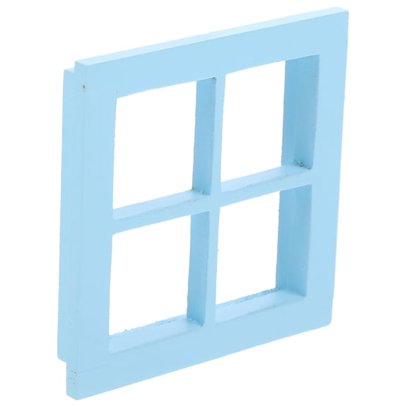 OUNONA Mini House Window Frame Decoration Mini Wooden Window Decor Doll House Furniture Accessory