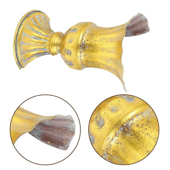 OUNONA Mini Rustic Wall Planter Vintage Half Vase For Wall Indoor Wall Planters Metal Wall Mounted Flower Pot Farmhouse Hanging Planter