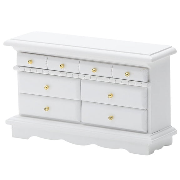 OUNONA Mini Side Cabinet 1pc Small House Accessory Miniature Decor Small Cabinet Model for Dollhouse