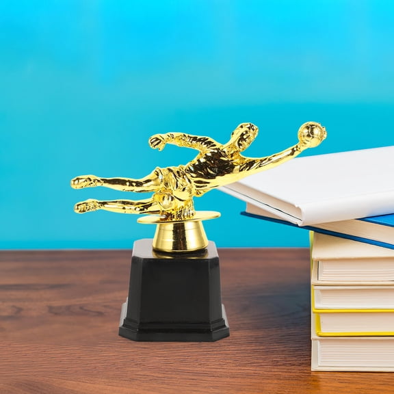 OUNONA Mini Trophies Kids Small Plastic Trophies Gold Award Cup School Rewards Sport Winning Prize For Boy Girl Football Soccer Baseball Party Favor Prop