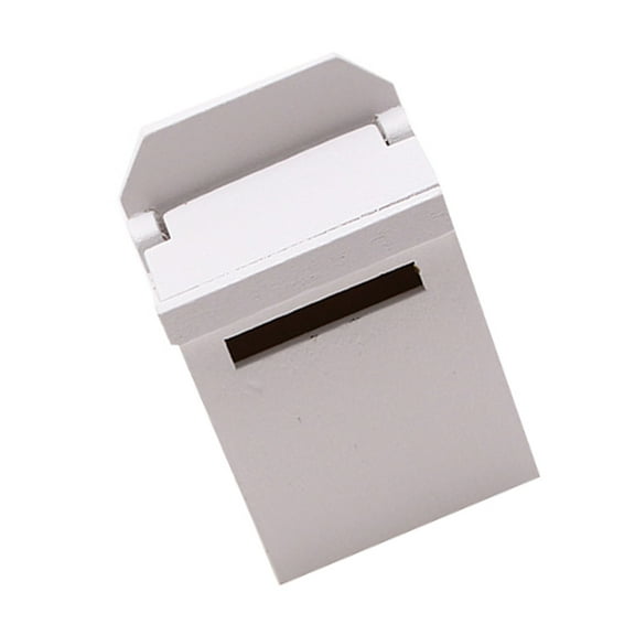 OUNONA Mini Wooden Mailbox Small Colorful Ornaments for Kids Child White