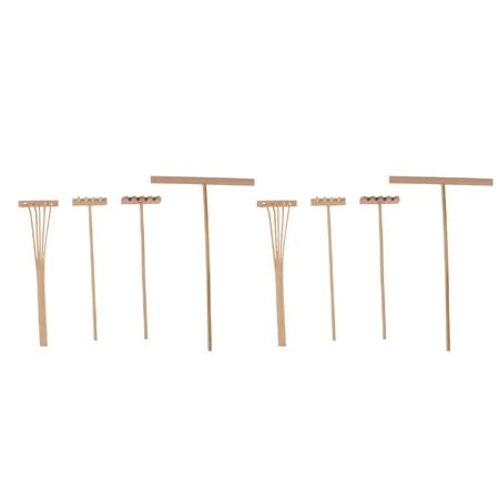 OUNONA Mini Zen Garden Rake for Decor Use High Quality Synthetic Material Light Yellow 8 Pieces