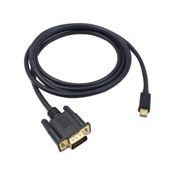 OUNONA Mini to Vga Cable Black Plastic for Office Use 1Set
