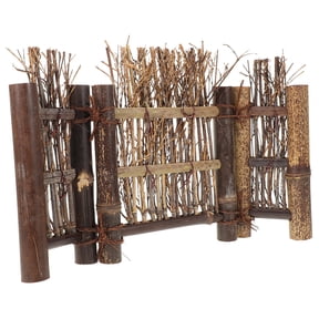 OUNONA Miniature Bamboo Fence Edging Border Garden Decoration Doll House Ornament