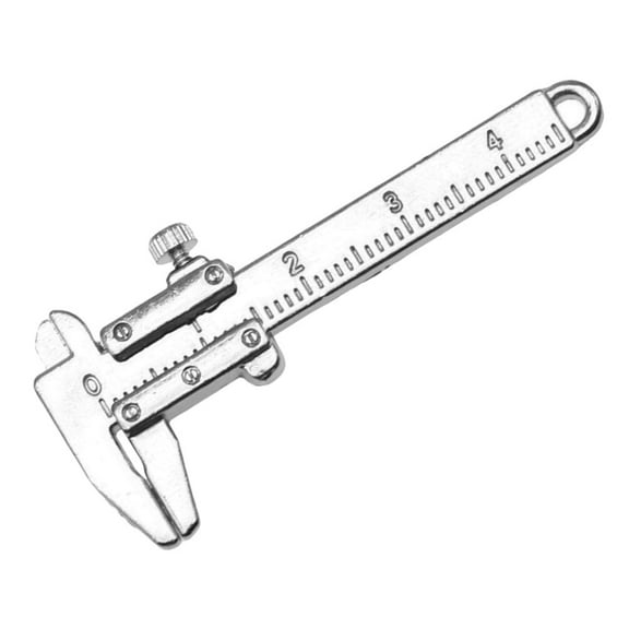 OUNONA Miniature Caliper 5cm Aluminum Alloy Precision Tool for Dollhouse Accessories and Decorative Crafts